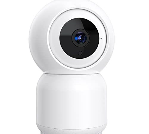 1080P Telecamera Wi-Fi Interno, Videocamera di Sorveglianza con rilevamento del movimento visione notturna, Audio bidirezionale, compatibile con Alexa, Telecamera WiFi per animali domestici