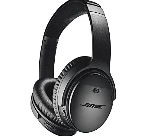 Bose QuietComfort 35 II Noise Cancelling Bluetooth Headphones - Cuffie Over-Ear Wireless con Microfono Integrato e Controllo Vocale Alexa, Nero