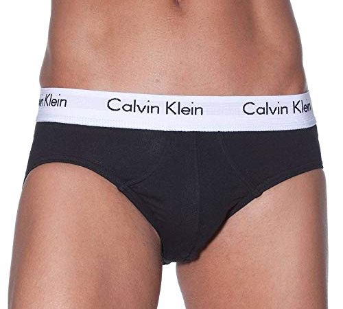 Calvin Klein Hip Brief 3Pk Boxer, Black Drk Grey, M (Pacco da 3) Uomo