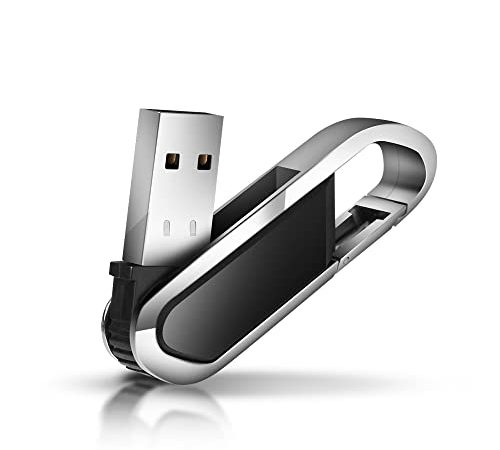 Chiavetta USB 64 GB, Ansodo Pennetta USB 64 GB Metallo Pen Drive 64 Giga Con portachiavi USB Key 64gb per Laptop, PC, Auto, Smart TV ect.