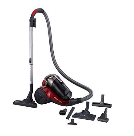 Hoover RC81 RC25 Traino senza Sacco Reactiv, Contenitore di 2 litri, 800 watt, Rosso