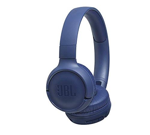 JBL Tune500BT Cuffie Wireless Sovraurali con funzione Multipoint e Ricarica veloce – Cuffie On-Ear Bluetooth con connessione a Siri e Google – Fino a 16h di autonomia, Blu