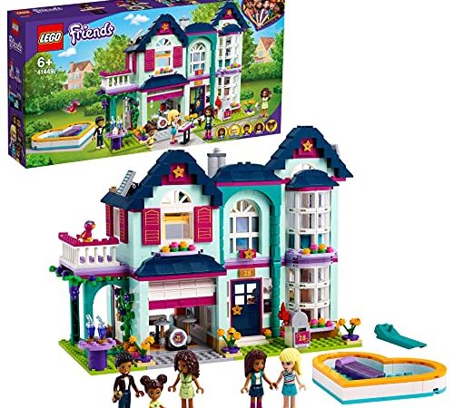 LEGO Friends La Villetta Familiare di Andrea, Casa delle Bambole con 5 Mini Bamboline, Giochi per Bambina e Bambino dai 6 Anni in su, 41449