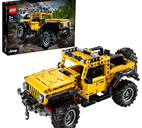 LEGO Technic Jeep Wrangler 4x4, Macchina Giocattolo, Set da Costruzione SUV Fuoristrada, Idea Regalo per Bambini da 9 Anni in su, 42122