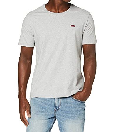 Levi's The Original Tee T-Shirt, Grigio (Cotton + Patch Medium Grey Heather EMB 0015), Large Uomo