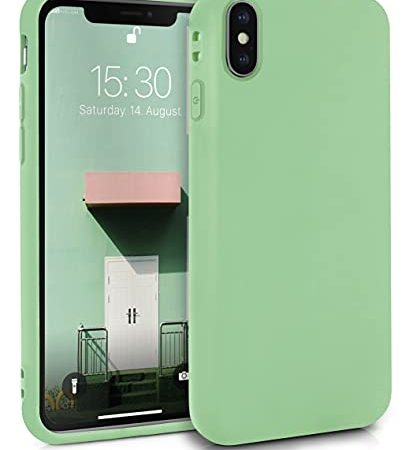 MyGadget Cover per Apple iPhone X/XS - Custodia Protettiva in Silicone Morbido – Case TPU Flessibile - Protezione Antiurto & Antigraffio - Verde Chiaro