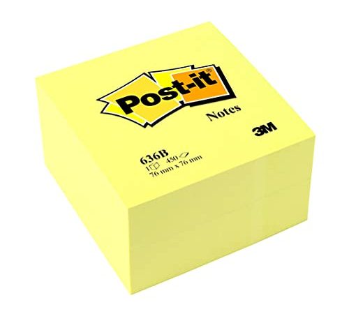 Post-it Super Sticky Cubo da 450 Foglietti Adesivi, 76 mm x 76 mm