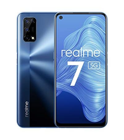 realme 7 5G Smartphone, Display ultra fluido a 120Hz, 48MP+16MP Quad Fotocamera, 6.5 Pollici Android Cellulari, 5000mAh Batteria, Ricarica rapida da 30W, Dual SIM, NFC, 6GB + 128GB, Blu