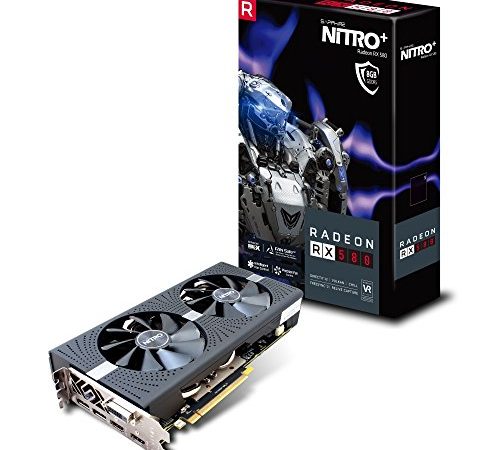 Sapphire RADEON RX 580 NITRO+ Scheda Grafica 8GB GDDR5 - AMD, Radeon RX 580, 3840 x 2160 pixels, 1411 MHz