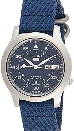 Seiko Men's SNK807 Seiko 5 Automatic Blue Canvas Strap Watch