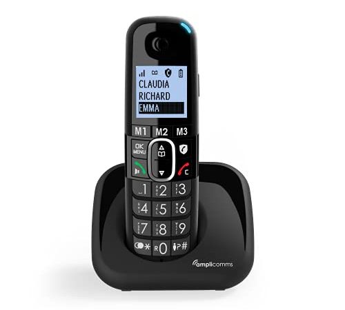 Telefono Cordless Amplificato per Anziani Suoneria Forte 90 Db, Volume Alto 35 Db, Pulsante Boost, Vivavoce, Call Blocker programmabile per blocco chiamate indesiderate + Tasto aggiungi Black List