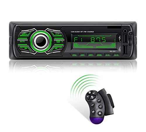 X-REAKO Autoradio Bluetooth, Stereo Auto supporto Bluetooth Chiamata Vivavoce Lettore MP3 Radio FM, con due porte USB, Volante Telecomando, supporto AUX/TF/Carica rapida