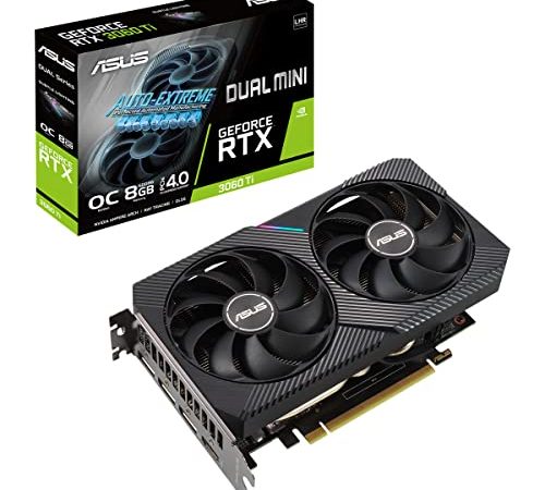 ASUSTEK - VIDEO CARDS DUAL NVIDIA GEFORCE RTX 3060 TI V2 MINI OC EDITION 8GB G, 90YV0FT2-M0NA00