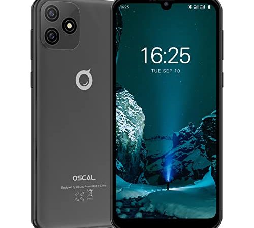 Cellulare In Offerta 2022, OSCAL C20 Pro Smartphone Android 11 con 6,1 Pollici HD+ Display, 32GB ROM +128GB Espandibile Cellulari, Dual 4G SIM Telefono,8MP+2MP,3380mAh,Face ID/GPS/3 Slots