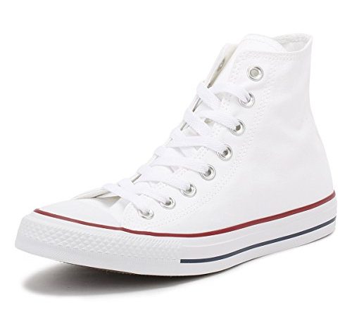 Converse All Star Hi Canvas Sneakers Bianche Ottiche -UK 9