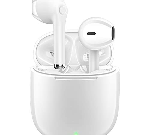 Cuffie Bluetooth, yobola Auricolari Bluetooth 5.1 con Stereo HiFi, Cuffie Wireless con Microfono, Cuffiette Bluetooth con Controllo Touch IPX5 Impermeabili sport per iPhone Samsung Huawei Xiaomi