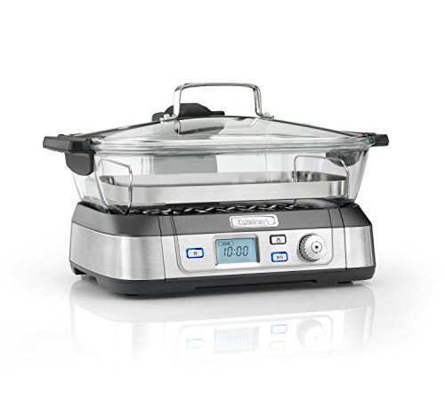 CUISINART VAPORIERA Digitale COOKFRESH STM1000E, 1800 W, 5 Litri, Acciaio, Nero