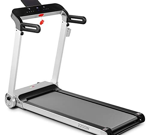 Fitfiu Fitness MC-460, Tapis Roulant Compatto Pieghevole, Motore Silenzioso 2200W, Velocità Massima 15Km/H, Tapis Roulant con Superficie di Corsa 46X122cm, Bluetooth, Usb, Peso Massimo 100Kg, Nero