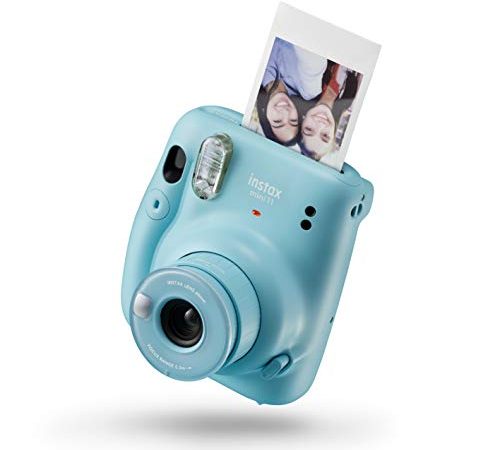 Fujifilm instax mini 11 Sky Blue | Fotocamera a sviluppo istantaneo | Modalità Selfie | Esposizione Automatica | Foto Formato mini 62 x 46 mm