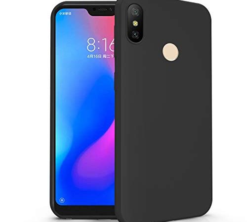 N NEWTOP Cover Compatibile per Xiaomi Mi A2 Lite, Custodia TPU Soft Gel Silicone Ultra Slim Sottile Flessibile Case Posteriore Protettiva (Nero)