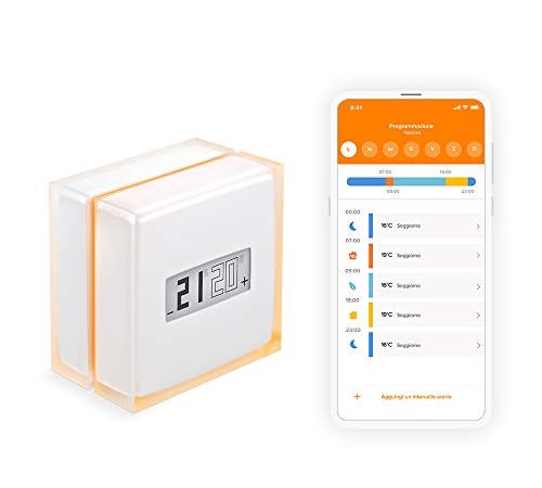 Netatmo NTH01-IT-EC Termostato Wifi Intelligente per caldaia individuale