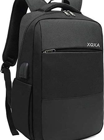 XQXA Zaino PC Portatili,Zaino antifurto Impermeabile Zaino per Laptop con Porta USB,Zaino per Computer Affari da 15.6 Pollici Notebook,Zaino Lavoro Uomo per Scuola Viaggio