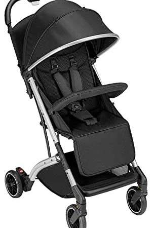 CAM Il Mondo del Bambino - art.832/T197 - Passeggino ultraleggero ed ultracompatto Compass 2.0 - ideale da 0 a 4 anni - chiuso si trasporta come un trolley - NERO SPORT