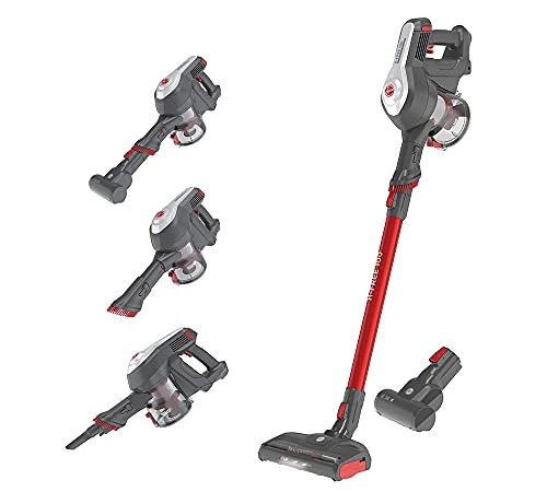 Hoover H-FREE 100 HF122GPT - Aspirapolvere senza fili, ciclonico, spazzola in setole per animali domestici, batteria al litio rimovibile da 22 V, 40 minuti, 0,9 L, luci a LED, 2 velocità