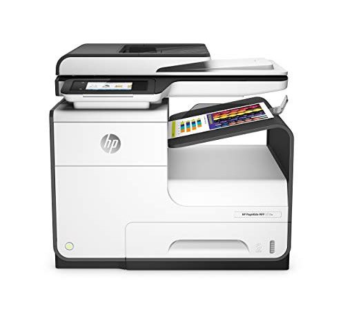 HP PageWide 377dw J9V80B, Stampante Multifunzione A4, Stampa Fronte e Retro Automatica a colori, 45 ppm, USB, Fax, ADF, Wi-Fi, Gigabit Ethernet, HP Smart, Display a colori da 10,92 cm, Bianca