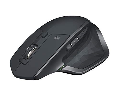 Logitech MX Master 2S Mouse Wireless, Utilizzo su Qualsiasi Superficie, Scorrimento Veloce, Ergonomico, Ricaricabile, Controllo Fino a 3 Computer Mac e Windows Bluetooth/USB, Grigio