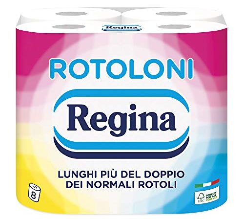 Regina Rotoloni Carta Igienica, 8 Maxi Rotoli