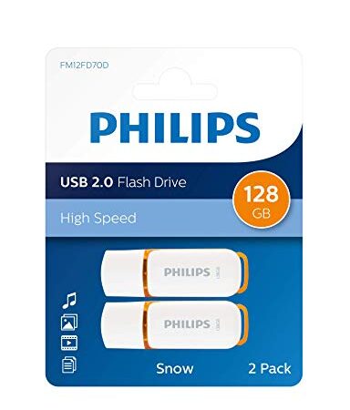 Unità flash USB Philips Snow Edition 128 GB, USB 2.0, confezione da 2