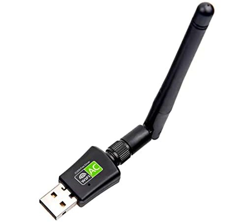 Chiavetta WiFi USB Adattatore Dual Band 2.4G/5GHz AC 600Mbps, Antenna Ricevitore WiFi per PC fisso, Portatile, Tablet - Realtek Chipset - 802.11ac (Driver Free) Inivech