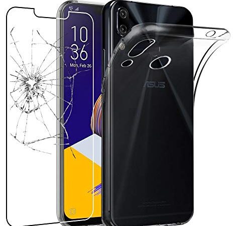 ebestStar - Cover Compatibile con ASUS Zenfone 5 ZE620KL, 5Z ZS620KL Custodia Trasparente Silicone Gel TPU Protezione Morbida, Trasparente + Vetro Temperato [Apparecchio: 153 x75.7 x7.9mm, 6.2'']