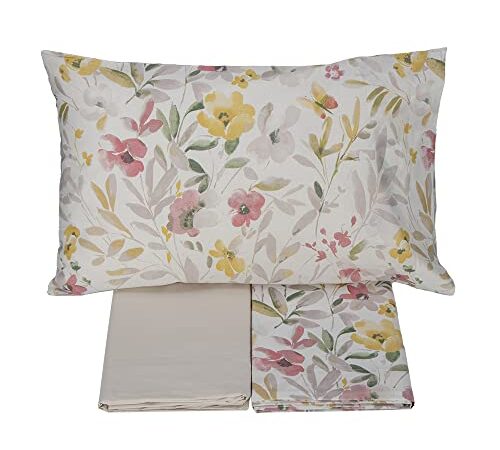 Gabel Bohemian Completo Letto Matrimoniale, Cotone, Beige, Piena, 2 unità