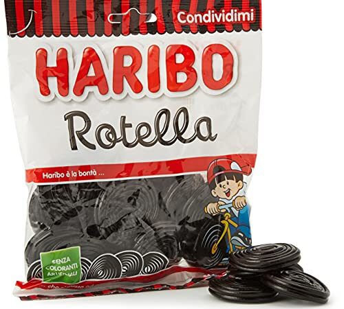 Haribo Rotella Caramelle Morbide Gommose, Gusto Liquirizia, 175g