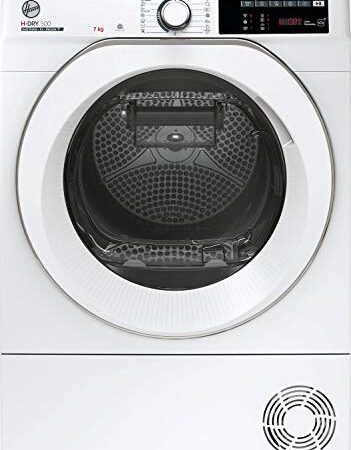 Hoover H-DRY 500 ND4 H7A1TCEX-S Asciugatrice Slim 7 Kg a Pompa di Calore, Carica Frontale, Wi-Fi + Bluetooth, Libera Installazione, 59.6* 46.5* 85*, Bianco, Classe A+