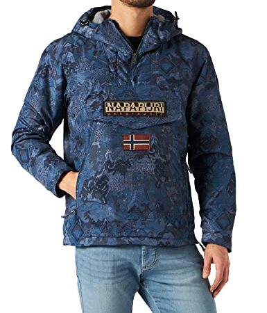 NAPAPIJRI Napapjiri Rainforest Pkt PRT 1 Giacca Sportiva, Blue AOP f8s, L Unisex-Adulto