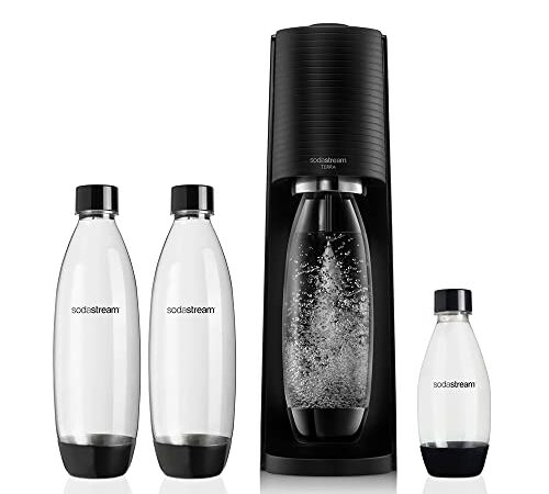 Sodastream Terra Megapack, Gasatore D’Acqua Per Trasformare L’Acqua In Acqua Frizzante, 28,8 X 19.5 X 43.6, Nero