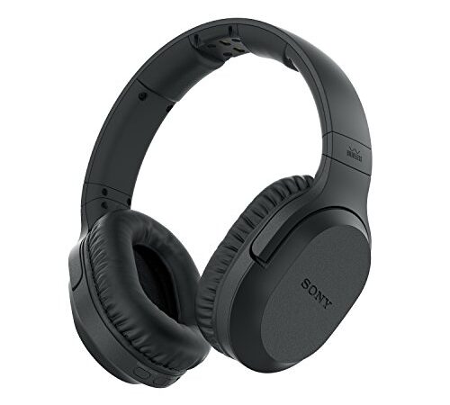 Sony MDR-RF895RK - Cuffie TV wireless over-ear con riduzione del rumore, Base di ricarica, Portata 100 metri, Batteria fino a 20 ore, Nero