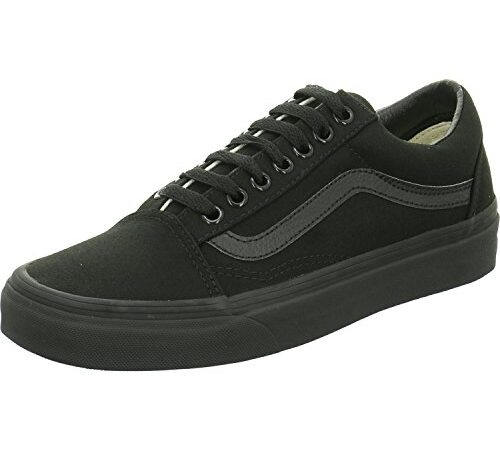 Vans UA Old Skool, Scarpa da Corsa Unisex-Adulto, Black/Black Canvas, 43 EU