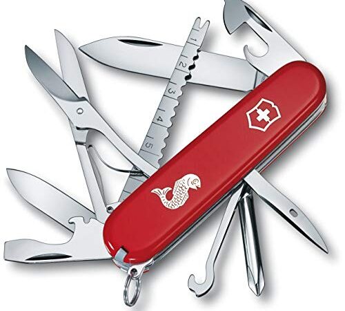 Victorinox Coltellino svizzero Fisherman, 18 funzioni (lama, apriscatole, spelafili), rosso