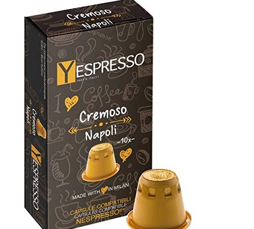 Yespresso Capsule Nespresso Compatibili, Cremoso Napoli - 100 Pezzi