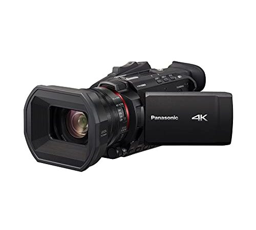 Panasonic HC-X1500E Videocamera 4k/60p, Schermo 3.5", Controllo Wireless, Sistema Stabilizzazione Hybrid 5 assi, Grandangolo da 25mm, 2 Ghiere Manuali, Batteria Lunga Durata, Nero