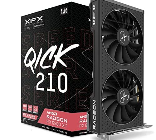 XFX SPEEDSTER QICK210 RADEON RX 6500XT BLACK Scheda grafica da gioco con HDMI GDDR6 da 4 GB, AMD RDNA™ 2 (RX-65XT4DBDQ)