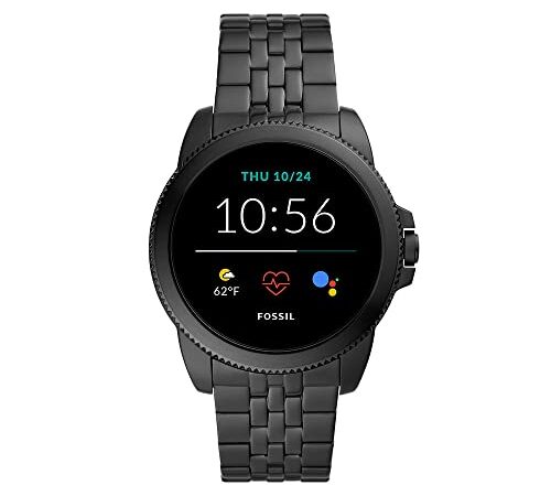 Fossil Smartwatch GEN 5E Connected da uomo con Wear OS by Google con Cinturino in Acciaio Inossidabile + Cinturino dell'Orologio in Silicone Marrone Chiaro, S221300