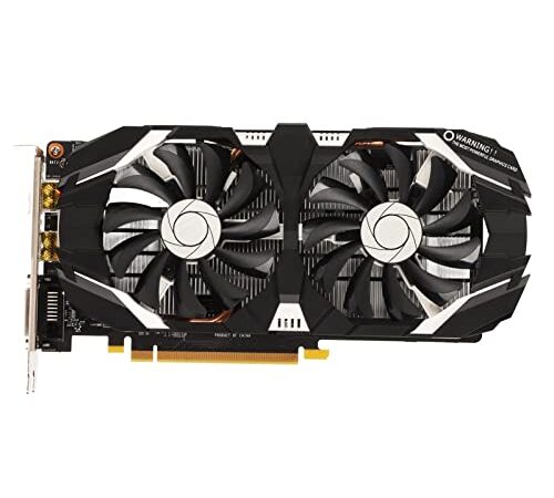 GTX 1060 6/5/3GB GDDR5 192bit Ventole Gemelle Schede Grafiche da Gioco, 8008MHz 4K HDR Scheda Grafica Video GP 106 Frequenza di Memoria Scheda Grafica per Computer Compatibile con 1060 GAMING(5 GB)