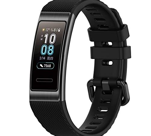 Moorovgi Cinturino Compatibile con Huawei Band 4 Pro/Band 3 Pro,Cinturino Sportivo in Morbido Silicone per Huawei Band 4 Pro/Band 3 Pro (Nero)