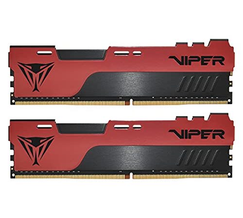 Patriot Memory Viper Elite II DDR4 4000 32GB (2x16GB) C20 Kit di Memoria Gaming RAM XMP 2.0 Nero/Rosso