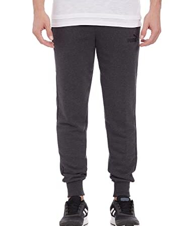 PUMA Ess Logo, Pantaloni Sportivi Uomo, Dark Gray Heather, L